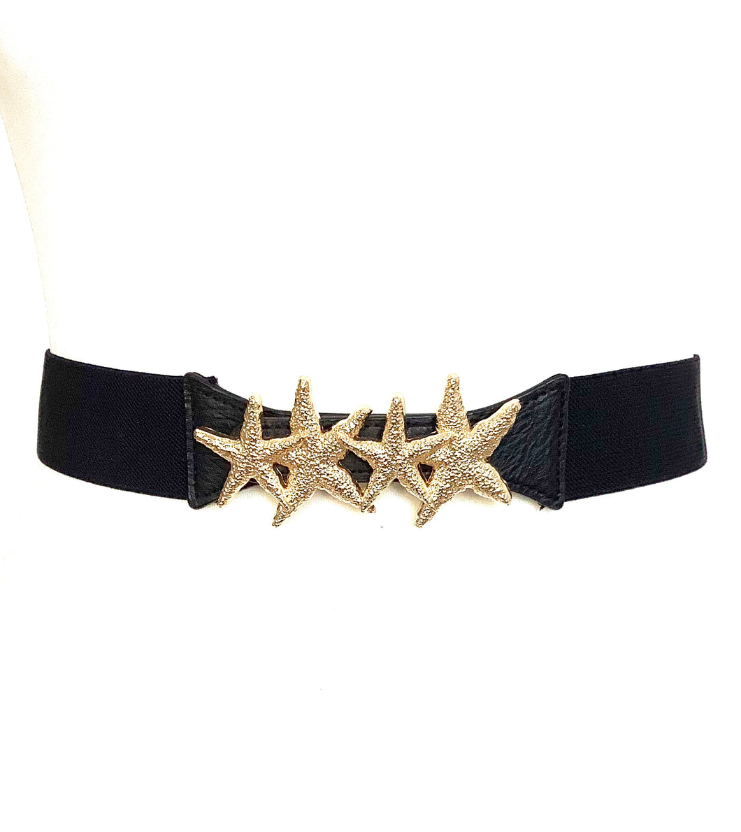 Gold Starfish Stretch Belt