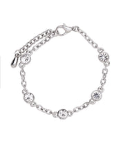 Load image into Gallery viewer, Silver and Crystal Sone Bracelet
