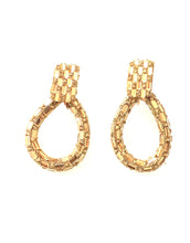 Load image into Gallery viewer, Gold Jewelled Hoop Earrings

