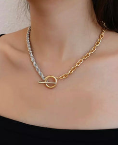 Gold and Silver Chain Necklace