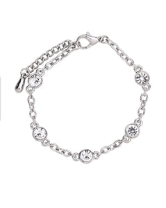 Silver and Crystal Sone Bracelet