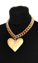 Load image into Gallery viewer, Matte Gold Heart Chunky Chain Necklace
