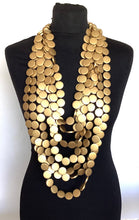 Load image into Gallery viewer, Over Sized Gold Bead Festival Statement Necklace
