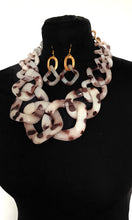 Load image into Gallery viewer, Leopard Print Chunky Chain Necklace and Earrings Set
