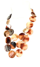 Load image into Gallery viewer, Brown Acrylic Disc Statement Necklace
