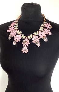 Baby Pink Jewelled Statement Necklace