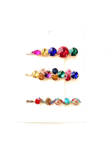 Set of 3 Jewelled Hair Clips