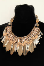 Load image into Gallery viewer, Beige Beaded Statement Necklace
