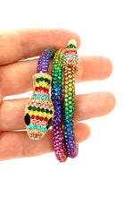 Load image into Gallery viewer, Rainbow Jewelled Snake Bracelet
