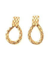 Load image into Gallery viewer, Gold Jewelled Hoop Earrings
