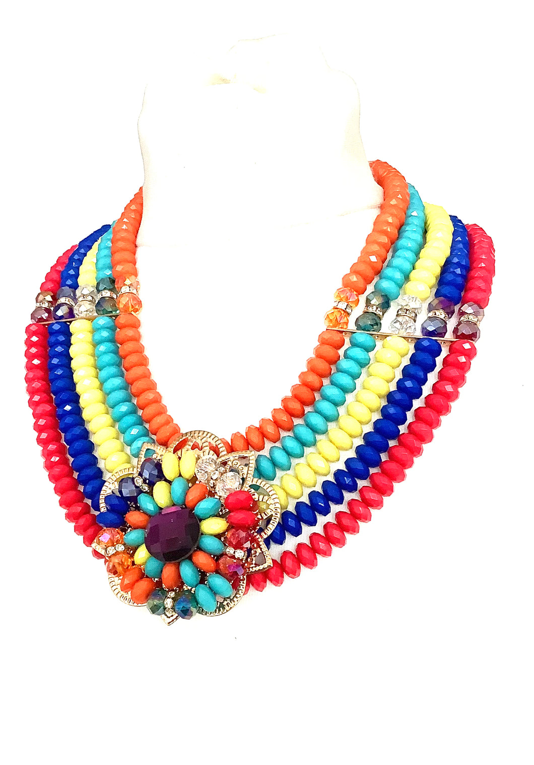 Bright Bead Statement Necklace