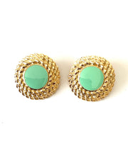 Load image into Gallery viewer, Clip On Mint Green Vintage Earrings
