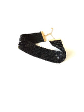 Load image into Gallery viewer, Black Sequin Choker Necklace

