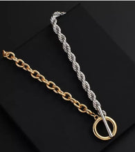 Load image into Gallery viewer, Gold and Silver Chain Necklace

