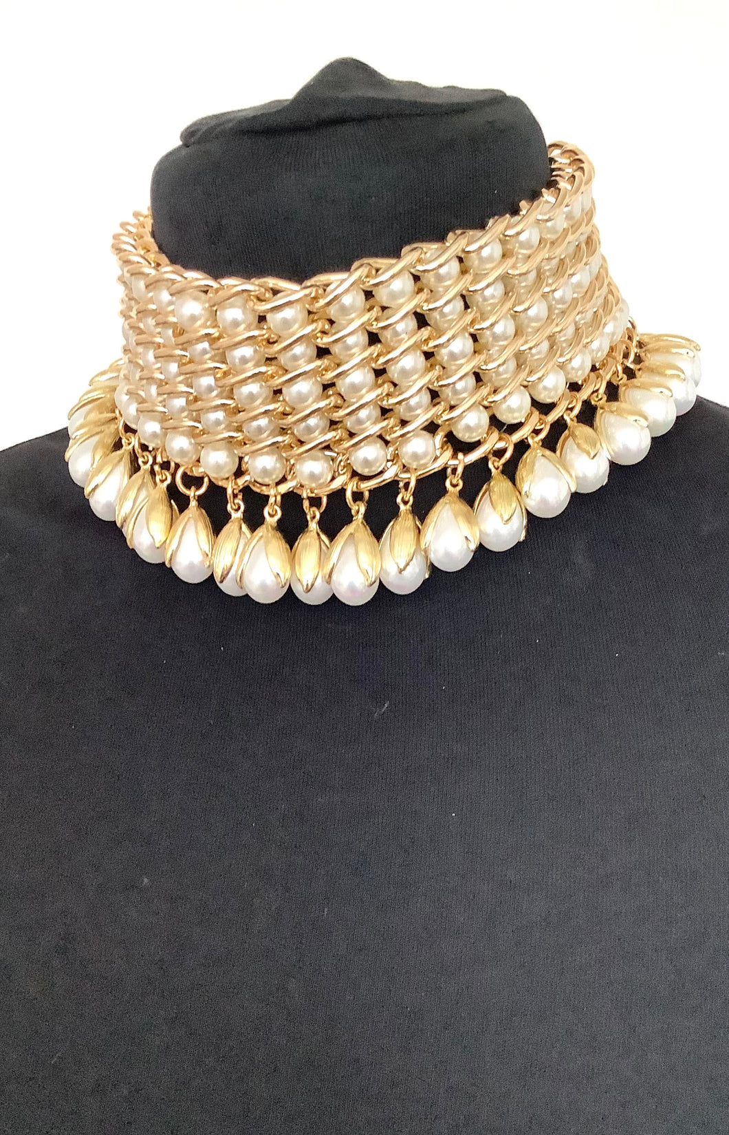 Pearl Bead Choker Necklace