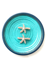 Load image into Gallery viewer, Set of 2 Pearl and Crystal Starfish Hair Clips
