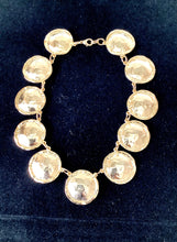 Load image into Gallery viewer, Vintage 80’s Gold Disc Statement Necklace
