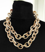 Load image into Gallery viewer, Mega Chunky Pearl and Gold Chain Statement Necklace
