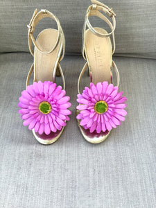 Lilac Gerbera Flower Shoe Clips