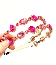 Load image into Gallery viewer, Pink Jewelled Duo Headband

