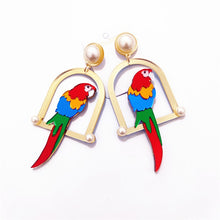 Load image into Gallery viewer, Over Sized Acrylic Parrot Earrings
