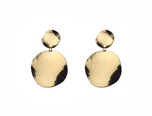 Load image into Gallery viewer, Gold Mini Disc Drop Earrings
