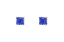 Load image into Gallery viewer, Blue Druzy Style Stud Earrings
