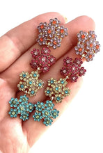 Load image into Gallery viewer, Pastel Jewelled Floral Earrings
