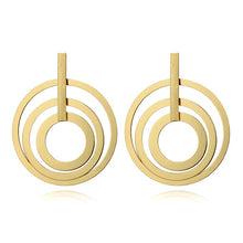 Load image into Gallery viewer, Gold Triple Hoop Earrings
