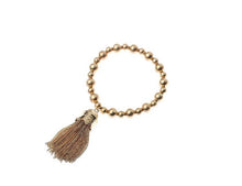 Load image into Gallery viewer, Gold Stretch Tassel Bracelet
